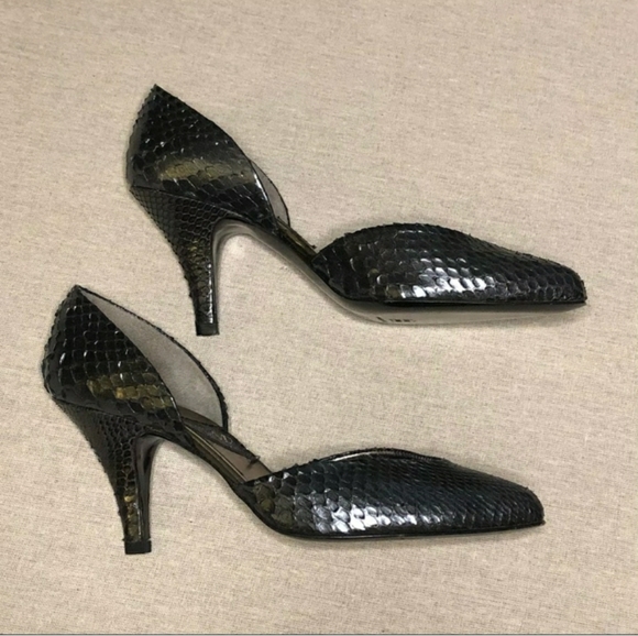 JOAN & DAVID Pewter D'Orsay Heels Sz 7.5NWOB! - Picture 4 of 8